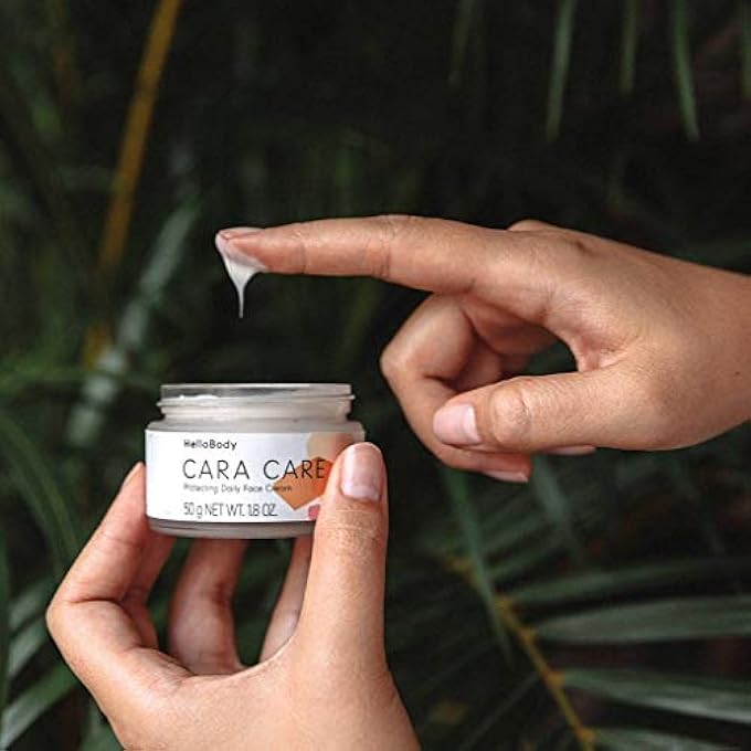 HelloBody CARA CARE PROTECTIVE DAILY FACE CREAM (1.7 FL. OZ.) - INTENSIVE SKIN CARE FOR SENSITIVE SKIN - PROTECTIVE VEGAN FACIAL CREAM - NON-GREASY - Image 2